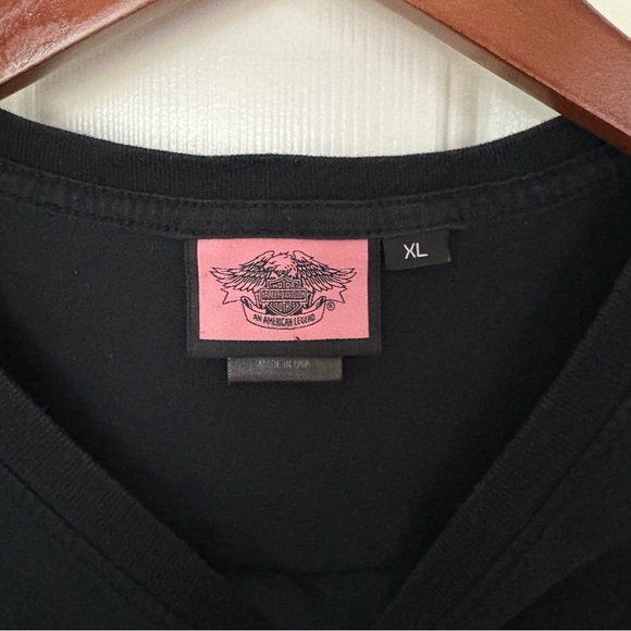 Vtg 2010 Harley Davidson Made in USA Pink Logo Graphic T-Shirt XL Unisex - Picture 5 of 8